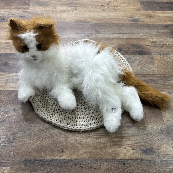 Fur Real Friends Lulu My Cuddlin Kitty Cat Interactive Plush Orange White - Picture 1 of 8